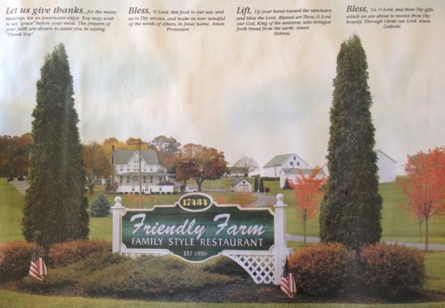 Place-mat from Friendly Farms