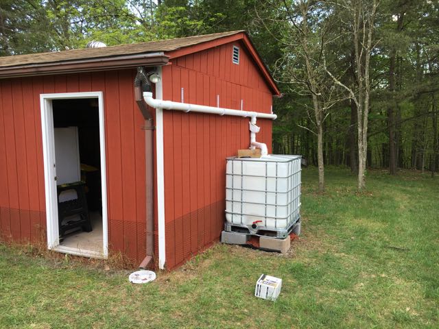 DIY Rainwater Collection System Complete Left Side